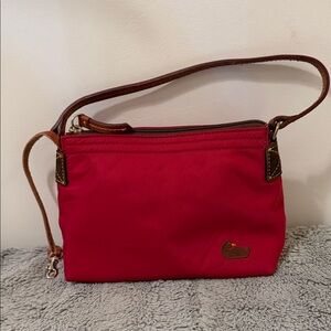 Dooney & Bourke Red Wristlet,Nylon and Leather